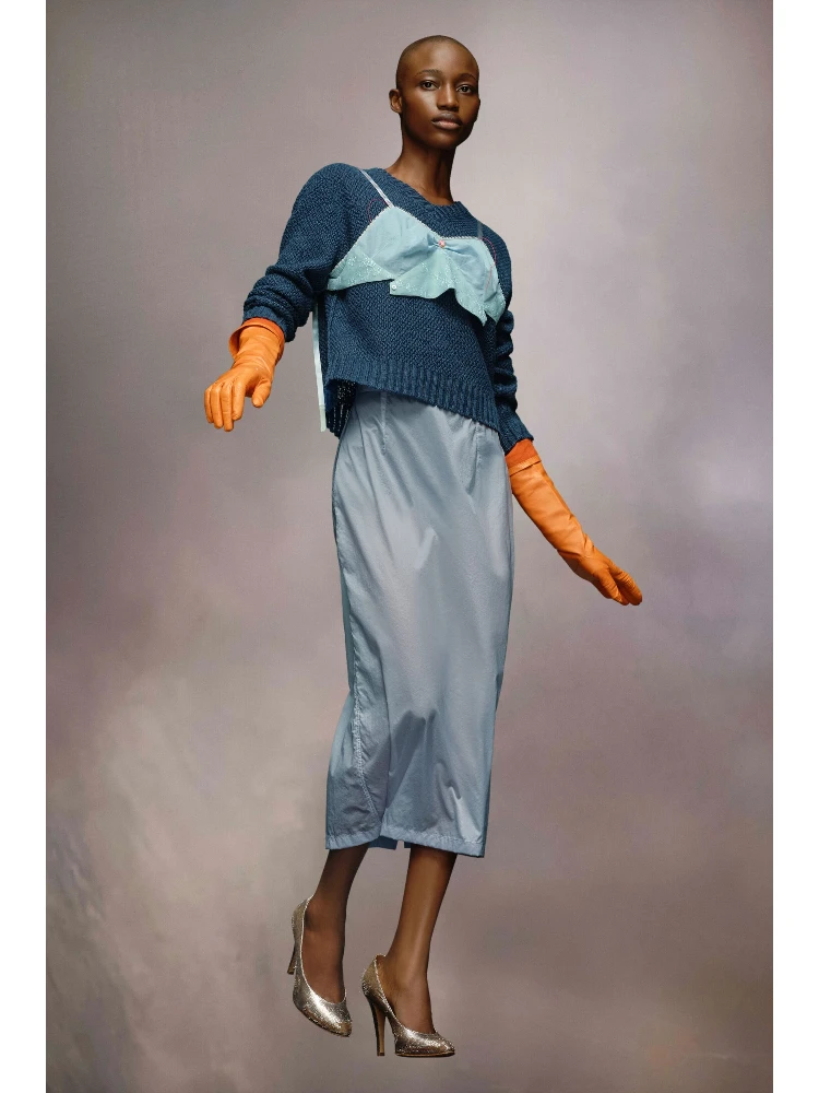 Blue Fibres Midi Skirt alternative