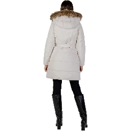 Cream Polyester Coat