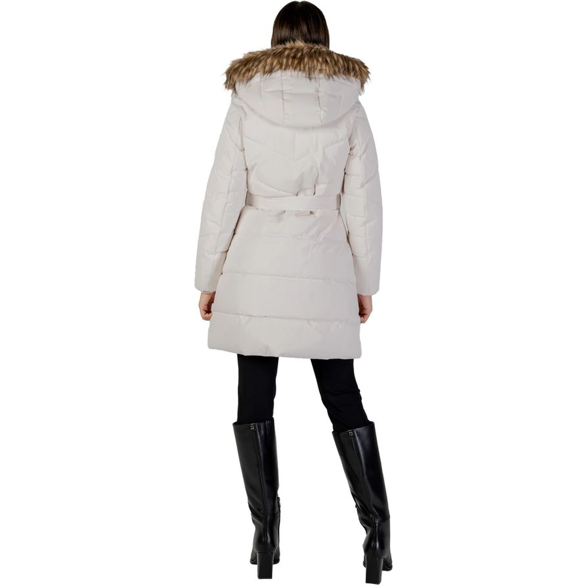 Cream Polyester Coat