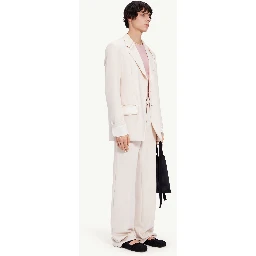 Beige Fibres Two-Piece Suit