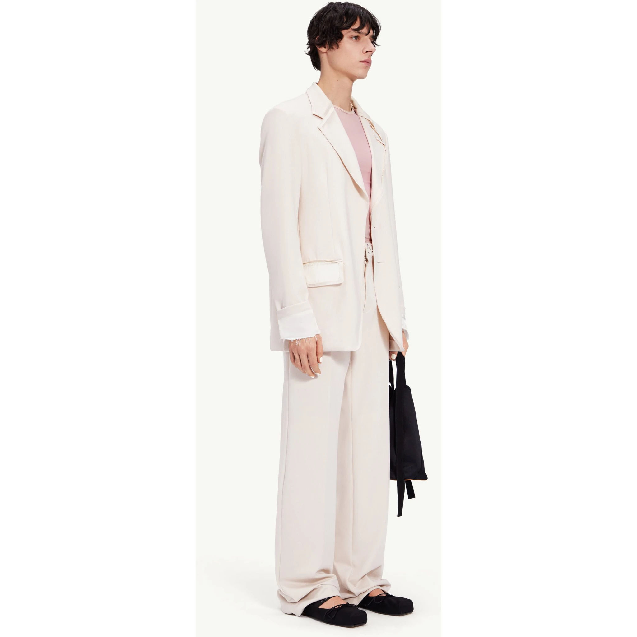 Beige Fibres Two-Piece Suit