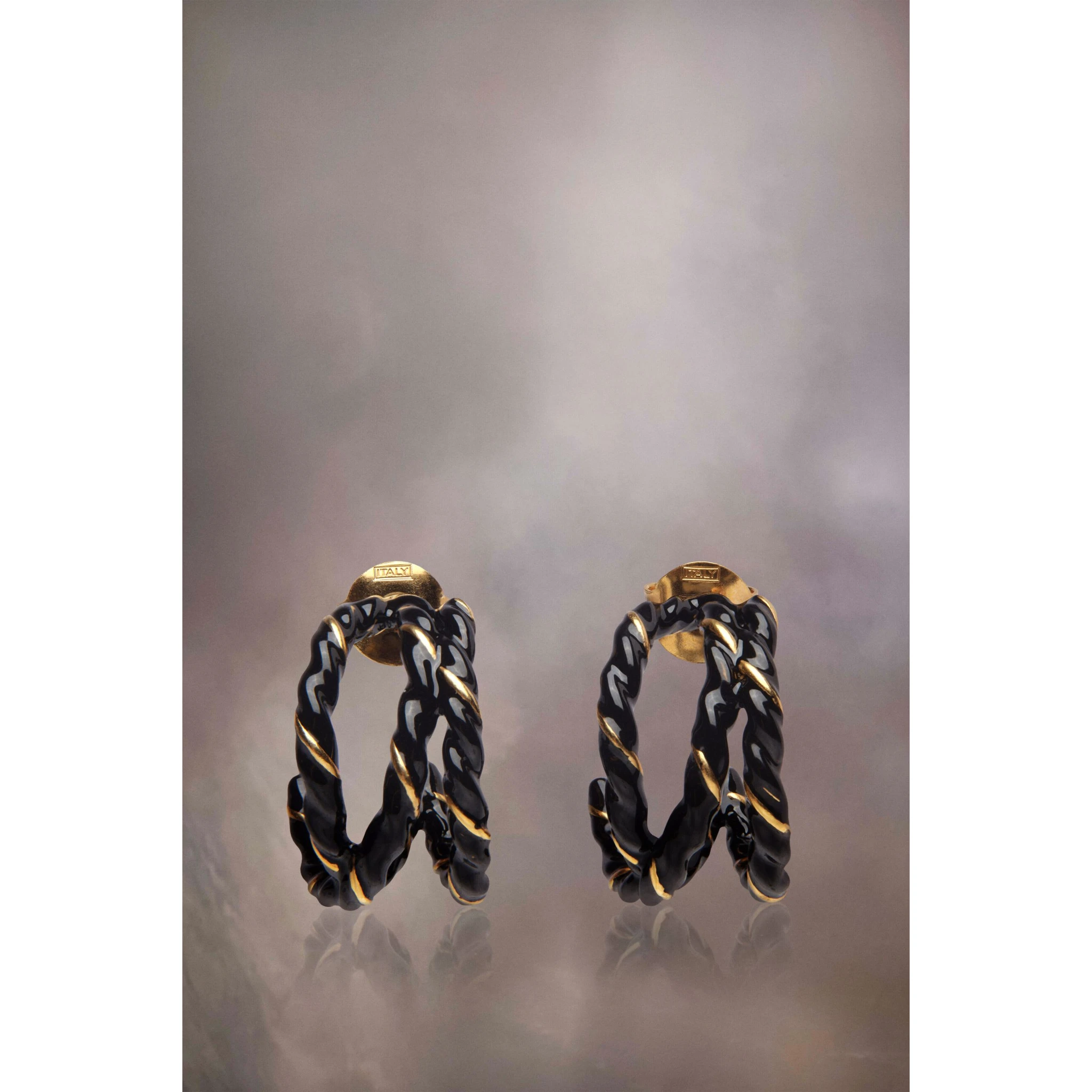 Bicolor Fibres Earrings