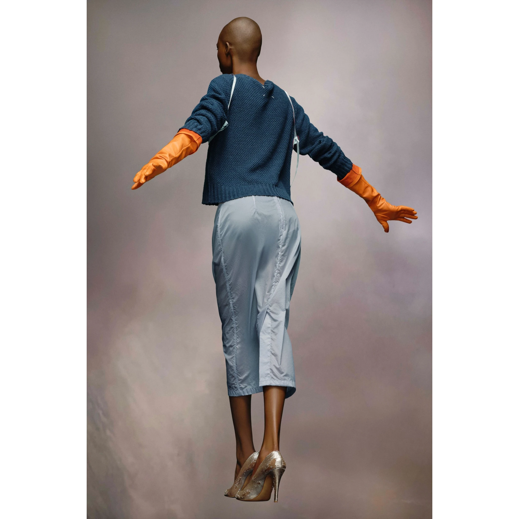 Blue Fibres Midi Skirt