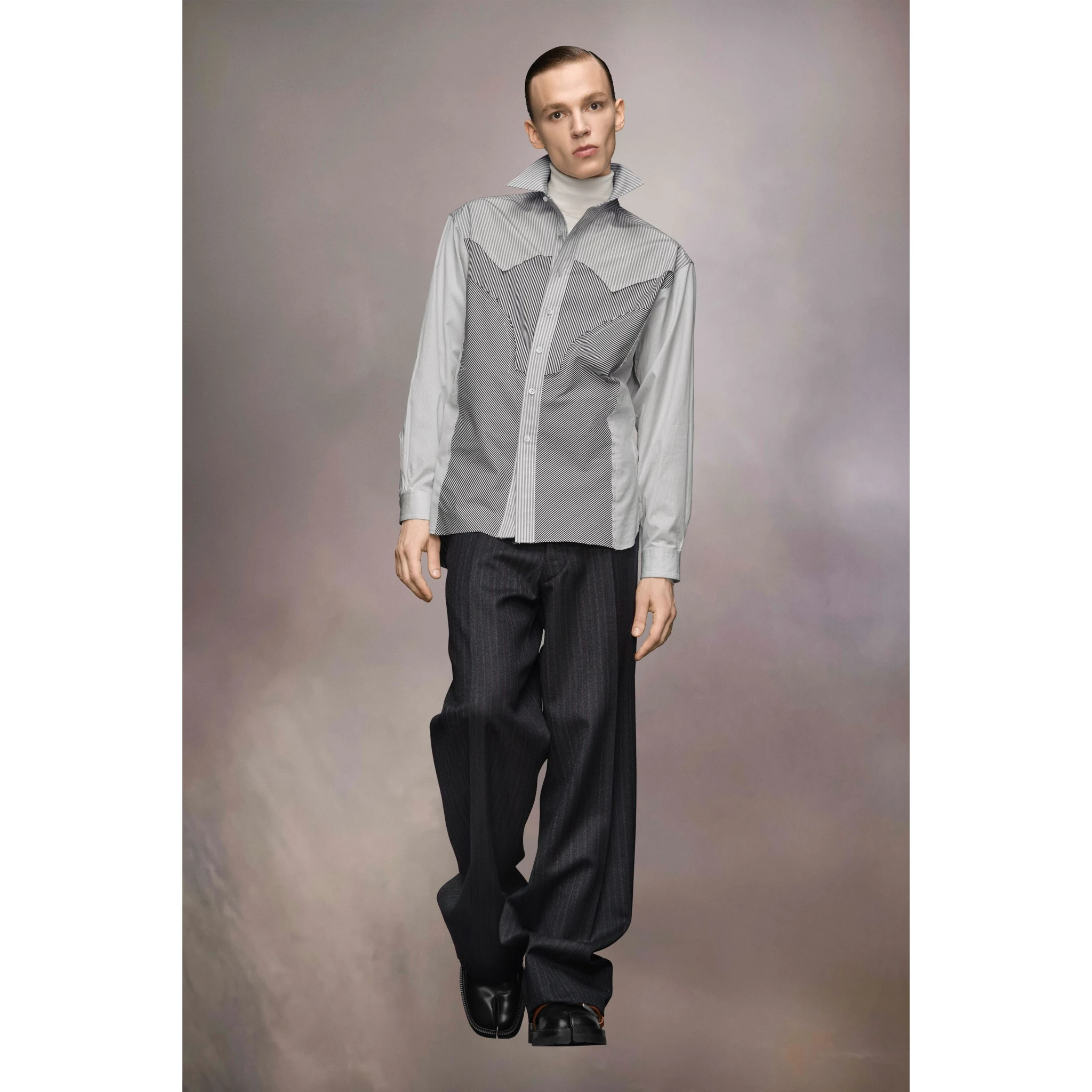 Black Fibres Pattern Shirt