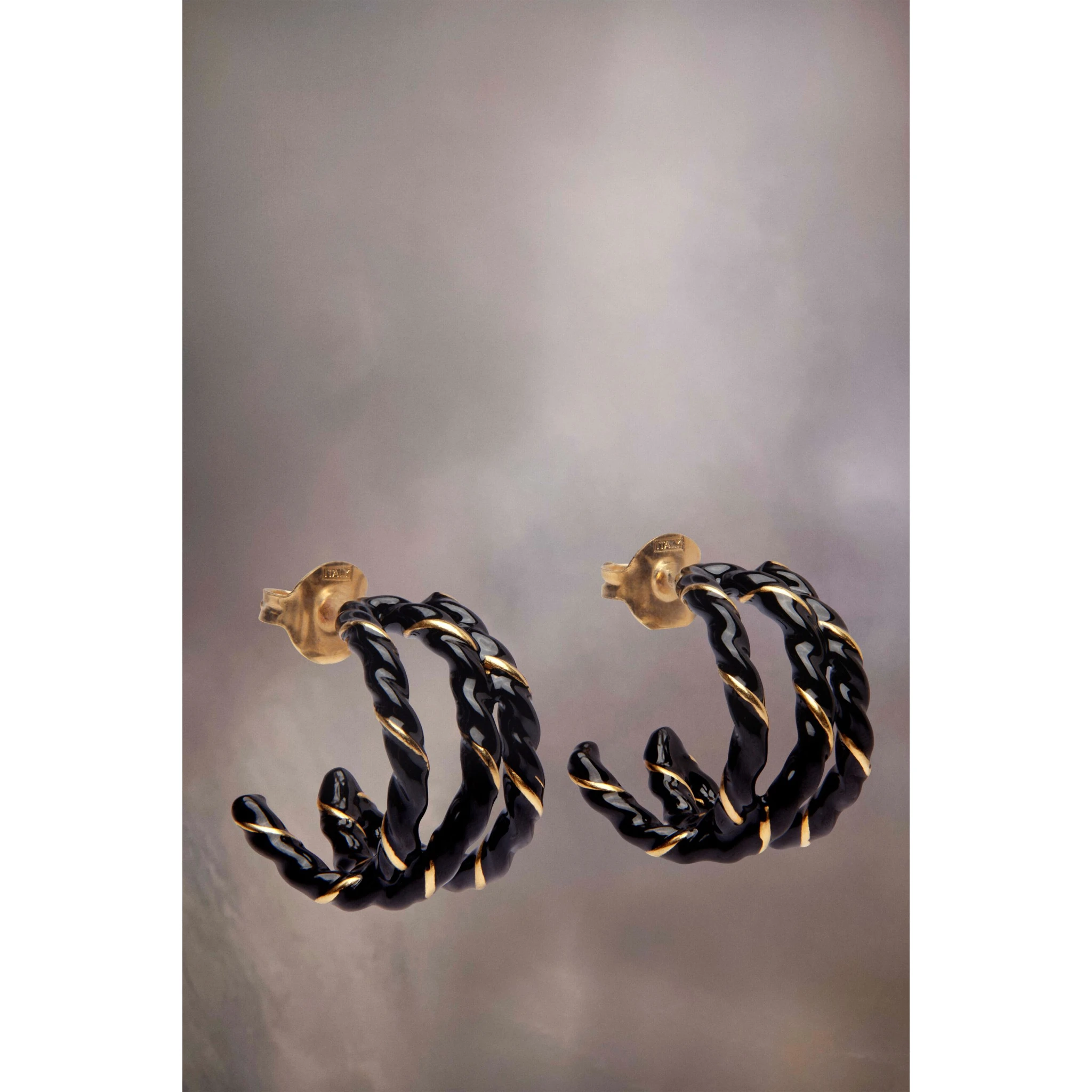 Bicolor Fibres Earrings