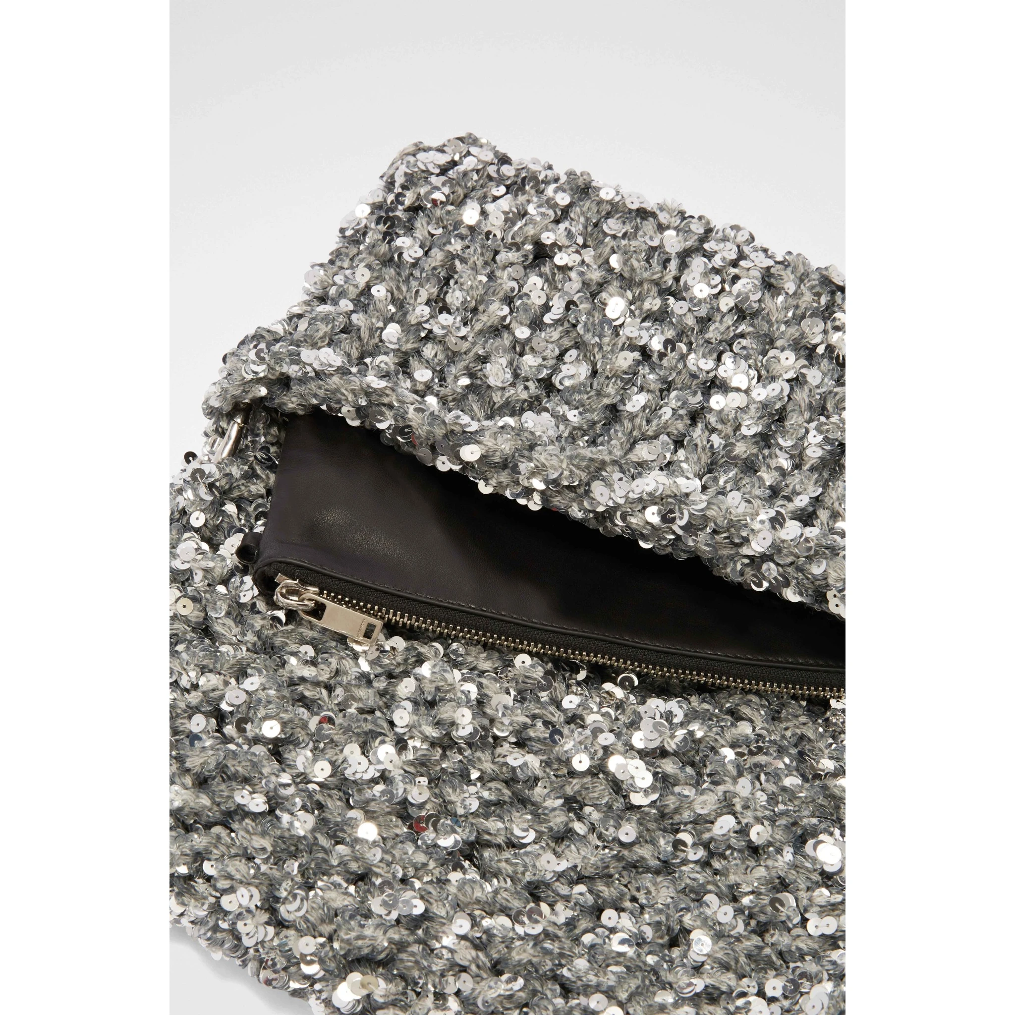 Gray Fibres Clutch Bag