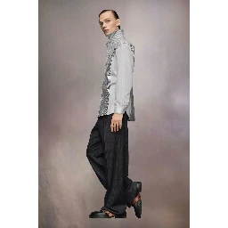 Black Fibres Pattern Shirt