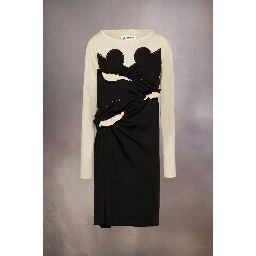 Black Fibres Midi Dress