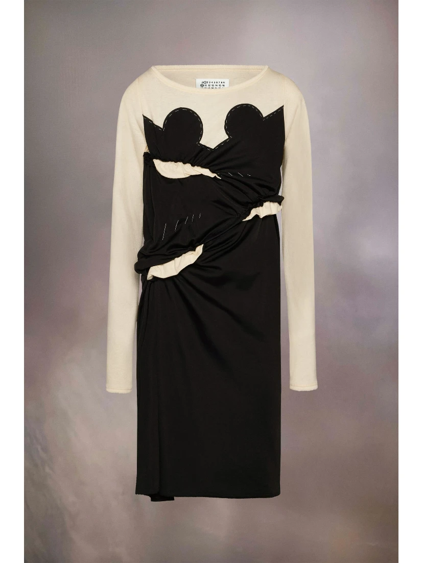 Black Fibres Midi Dress