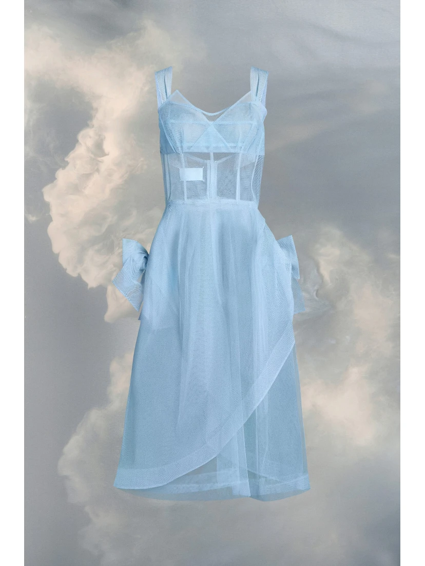 Blue Fibres Midi Dress