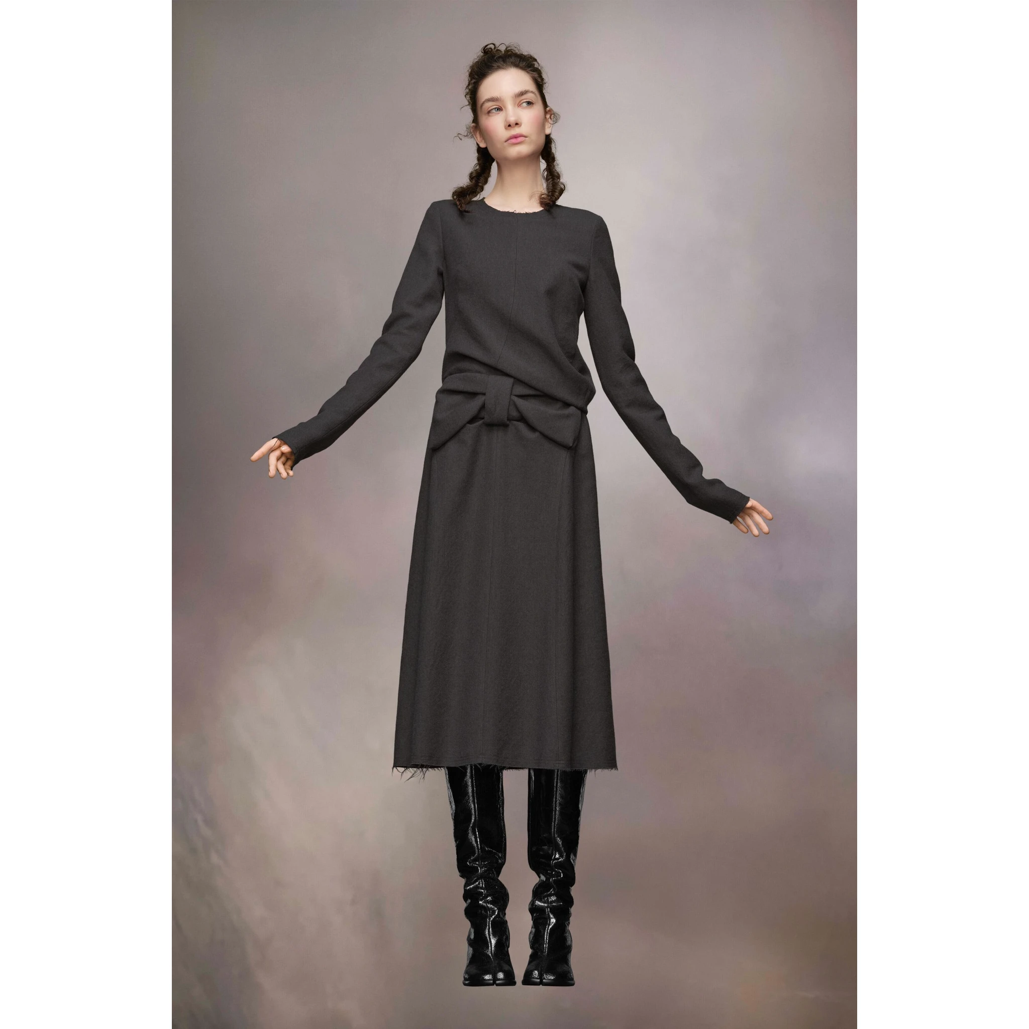 Gray Fibres Midi Dress