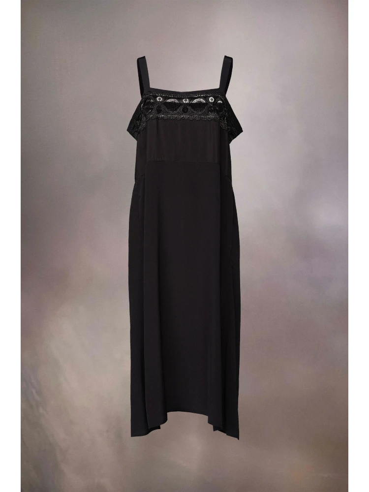 Black Fibres Midi Dress