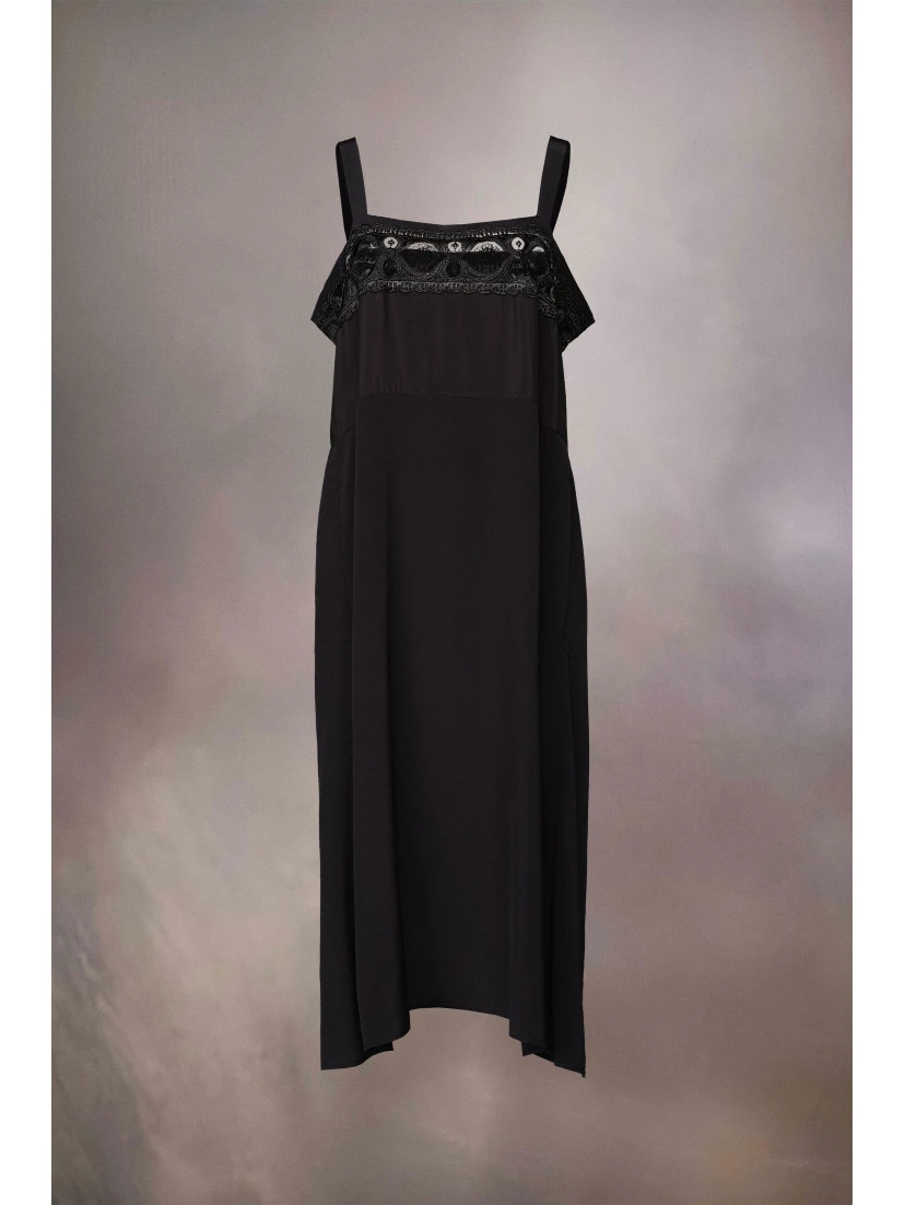 Black Fibres Midi Dress
