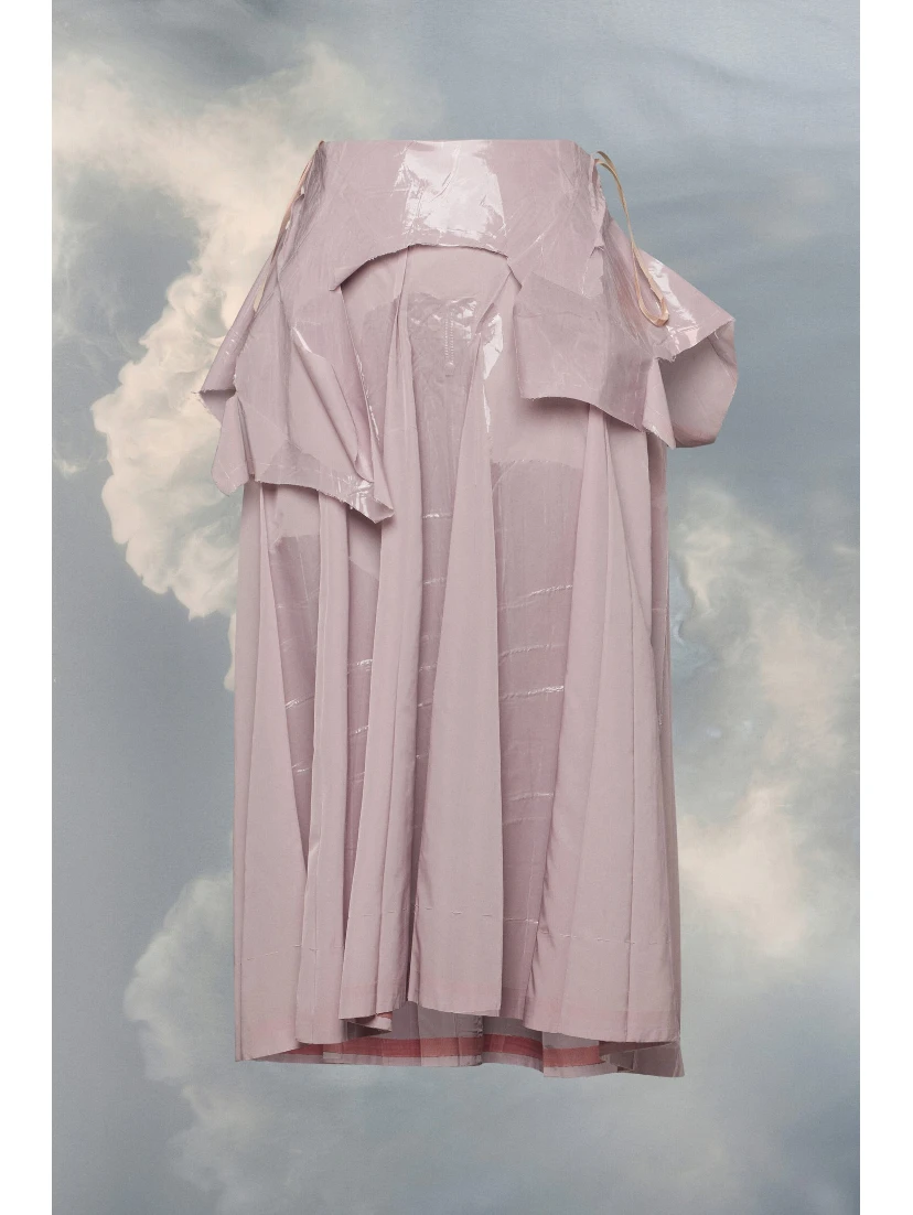 Pink Fibres Midi Skirt