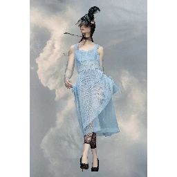 Blue Fibres Midi Dress