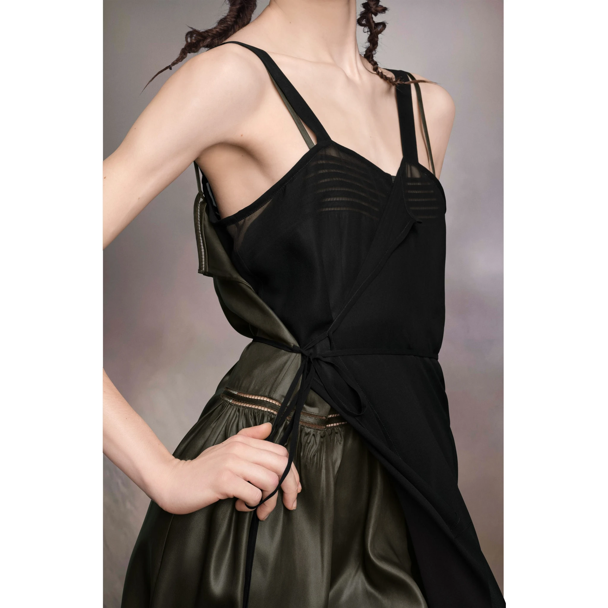 Black Fibres Midi Dress