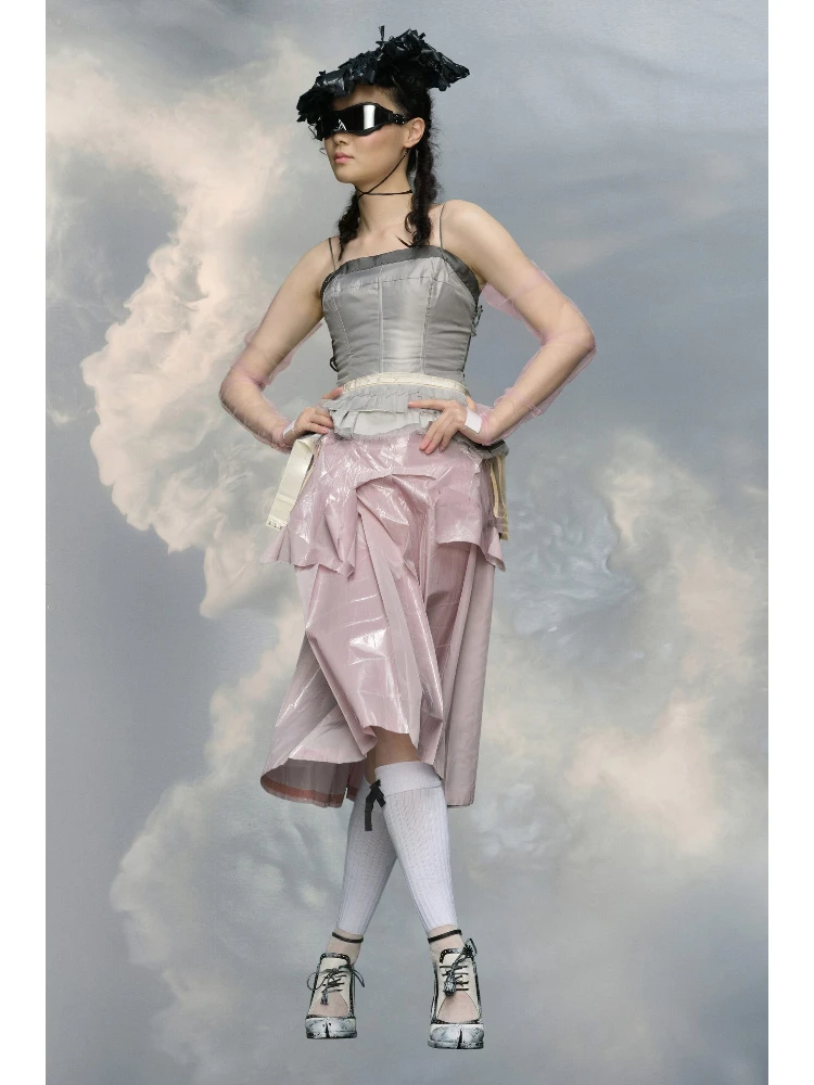 Pink Fibres Midi Skirt alternative