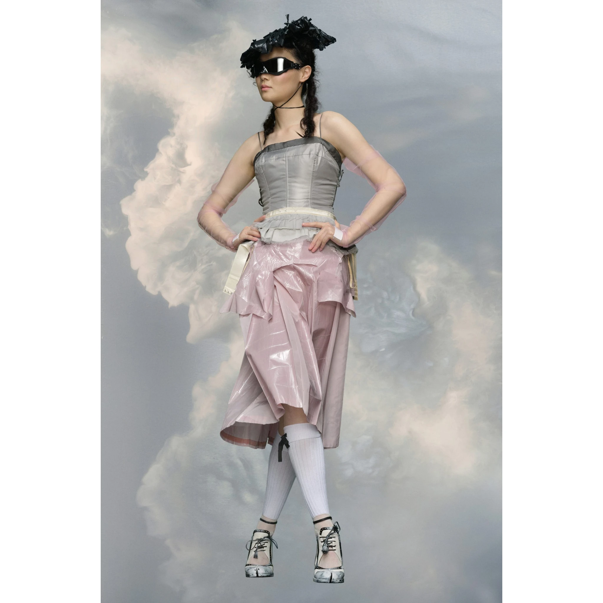 Pink Fibres Midi Skirt