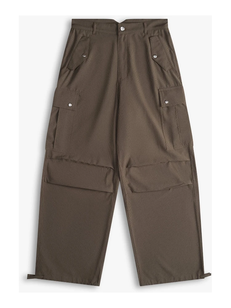 Olive Linen Cargo Pants