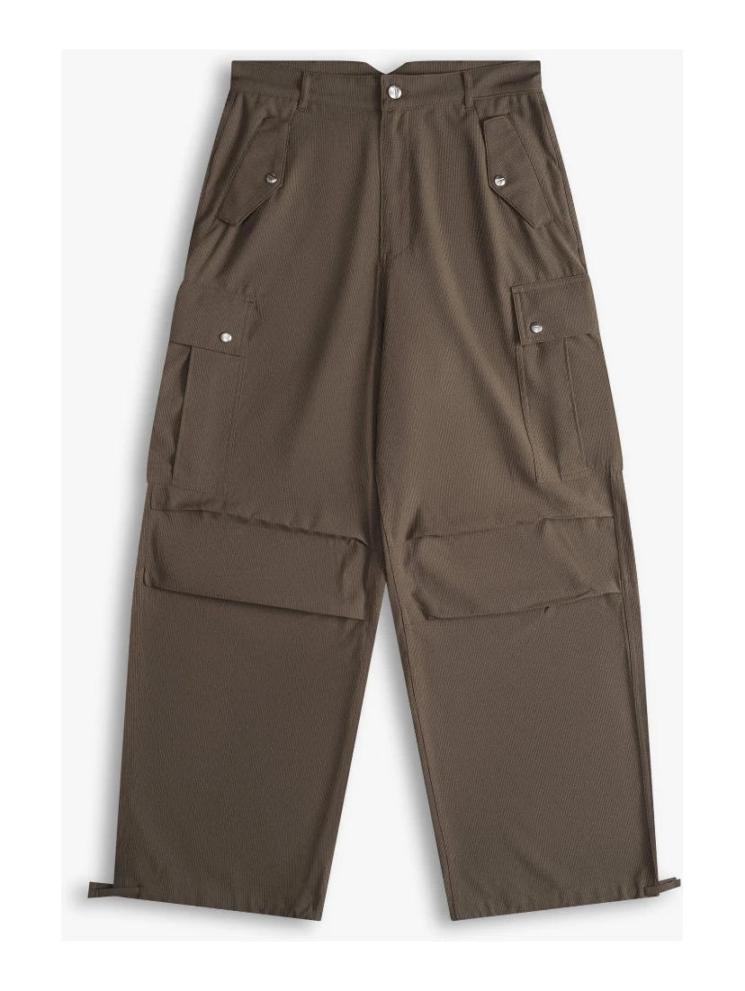 Olive Linen Cargo Pants