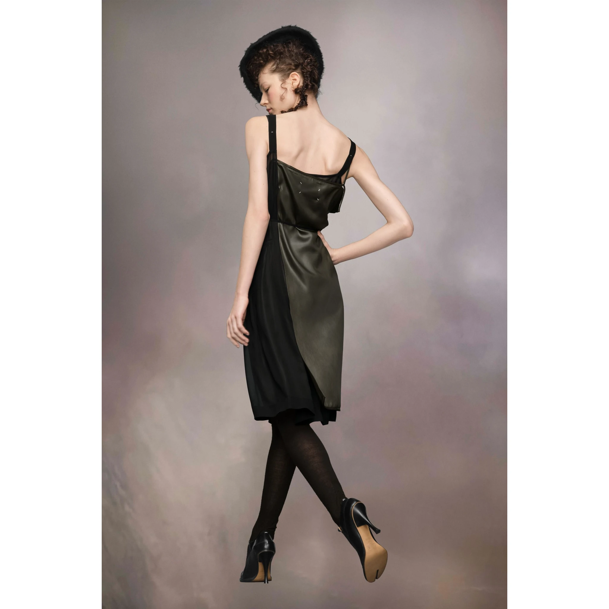 Black Fibres Midi Dress