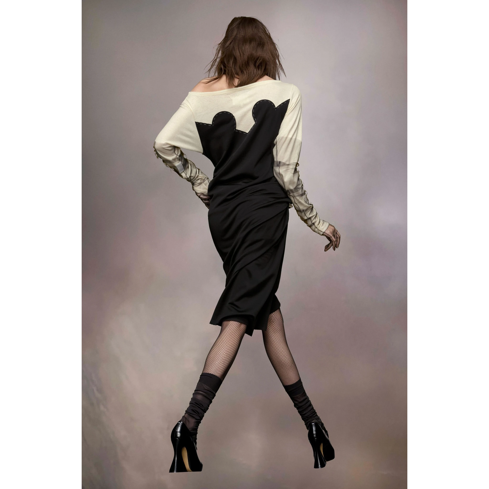 Black Fibres Midi Dress