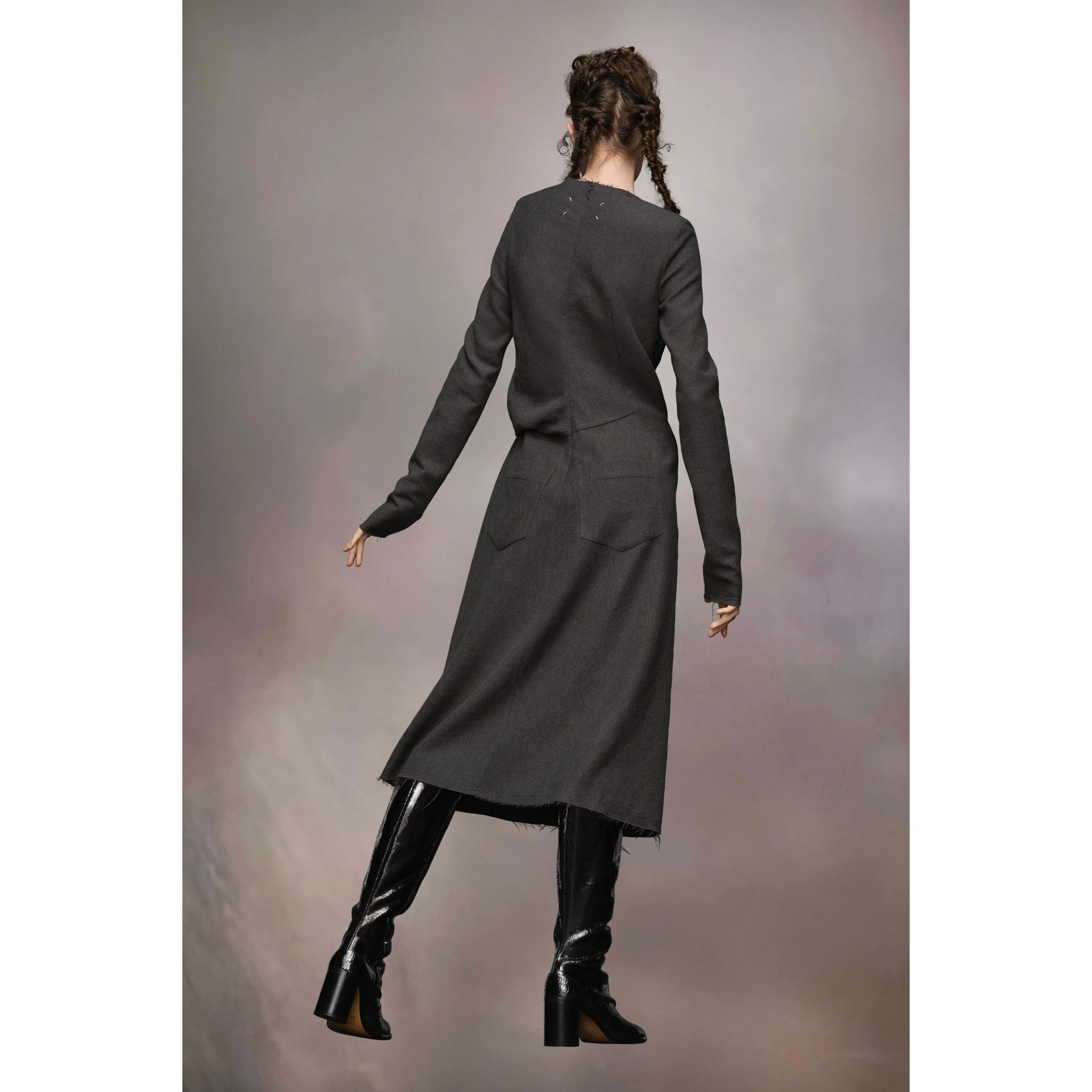 Gray Fibres Midi Dress