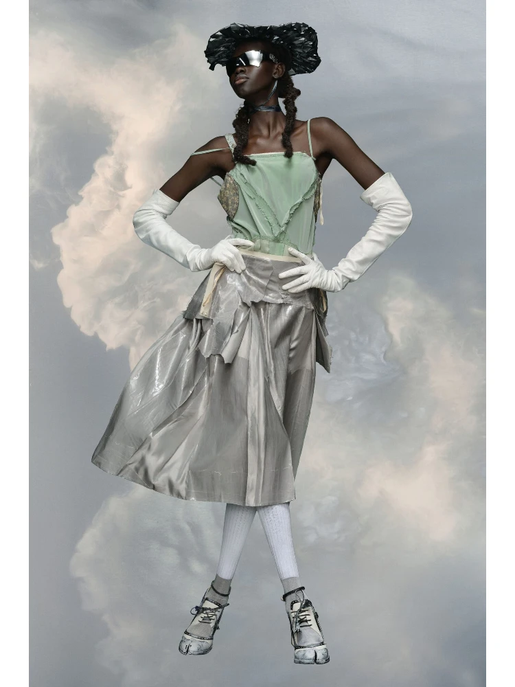 Gray Fibres Midi Skirt alternative