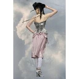 Pink Fibres Midi Skirt