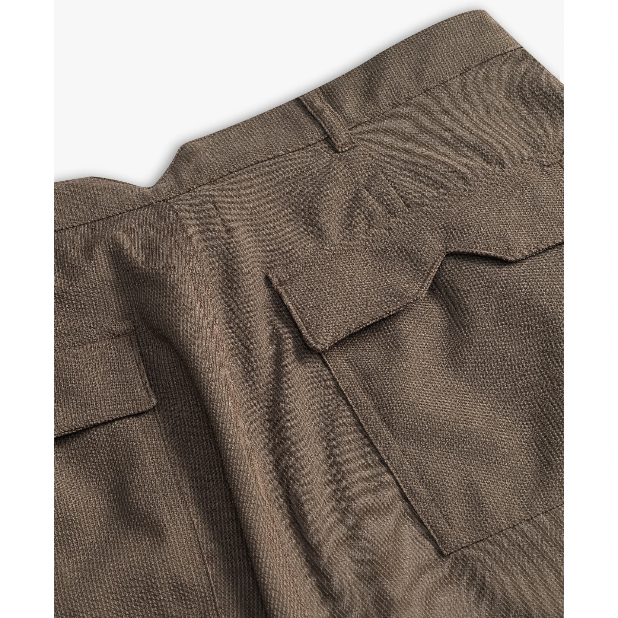 Olive Linen Cargo Pants