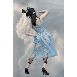 Blue Fibres Midi Dress