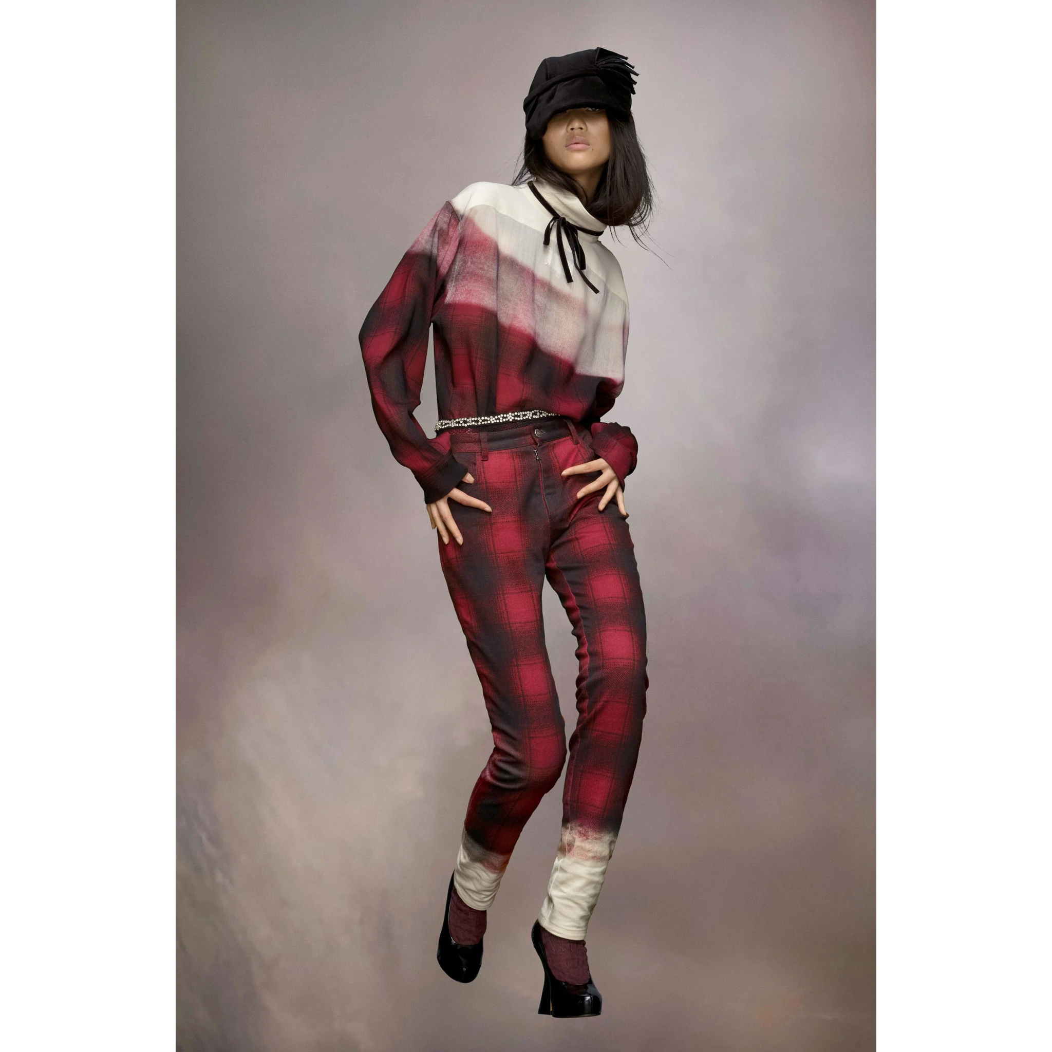 Black And White Fibres Casual Pants