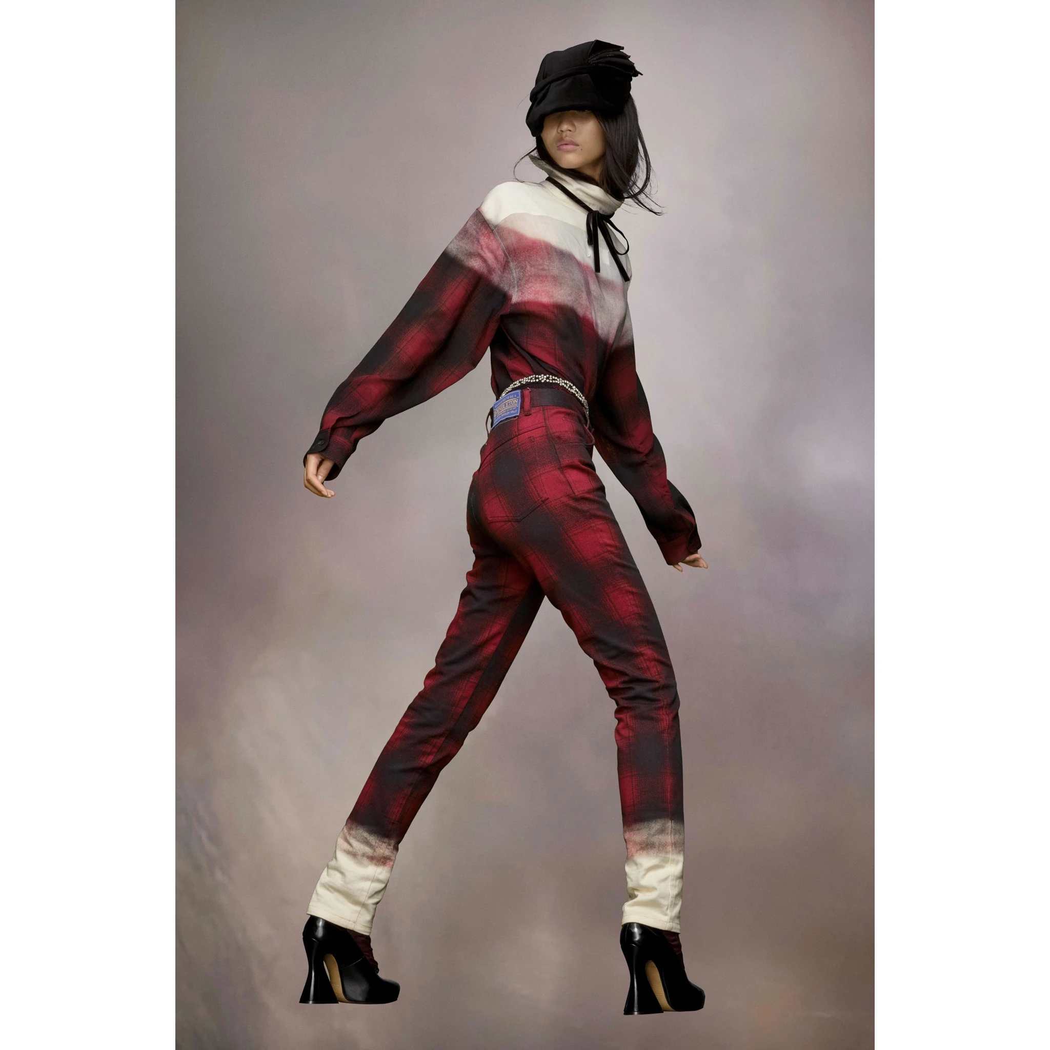 Black And White Fibres Casual Pants