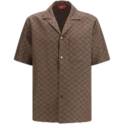 Brown Linen Shortsleeve Shirt