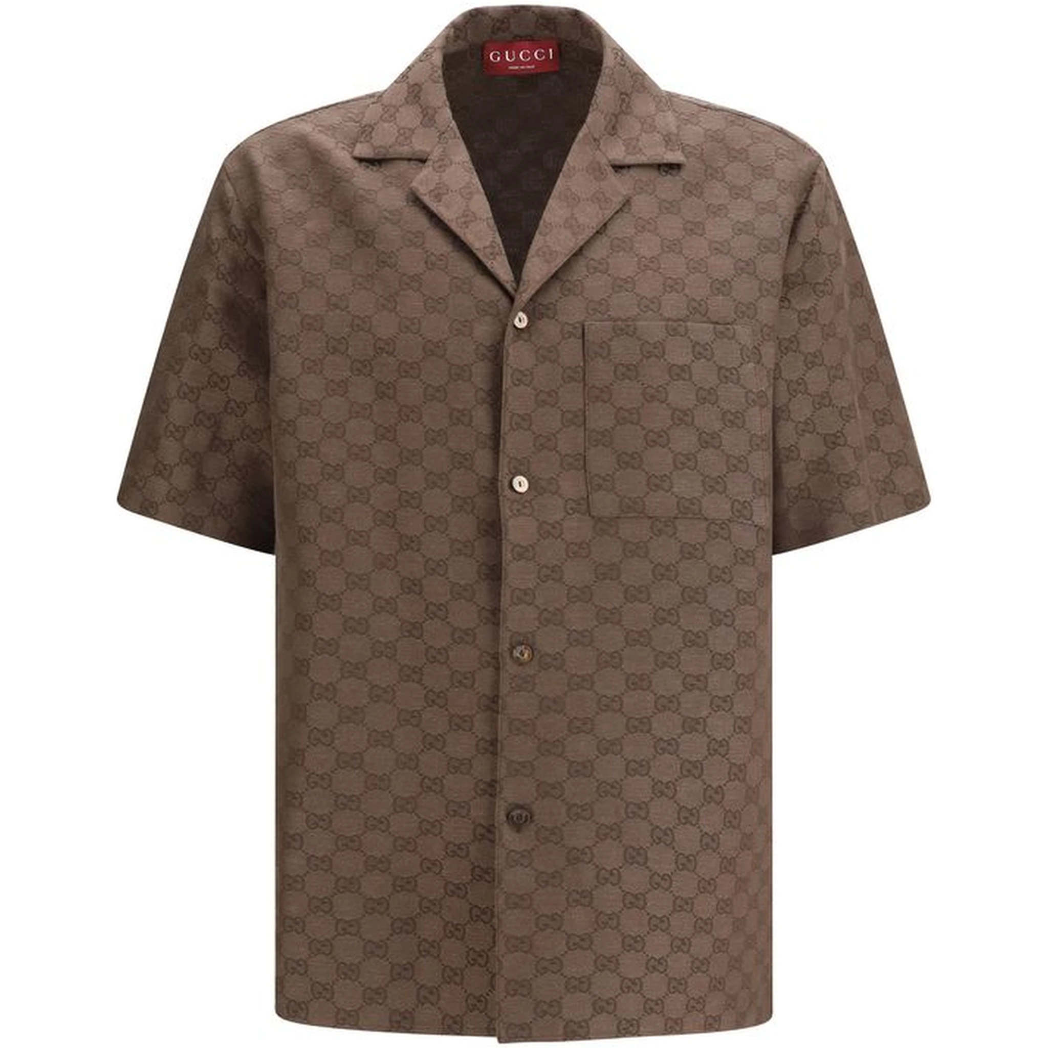 Brown Linen Shortsleeve Shirt