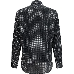 Black Silk Pattern Shirt