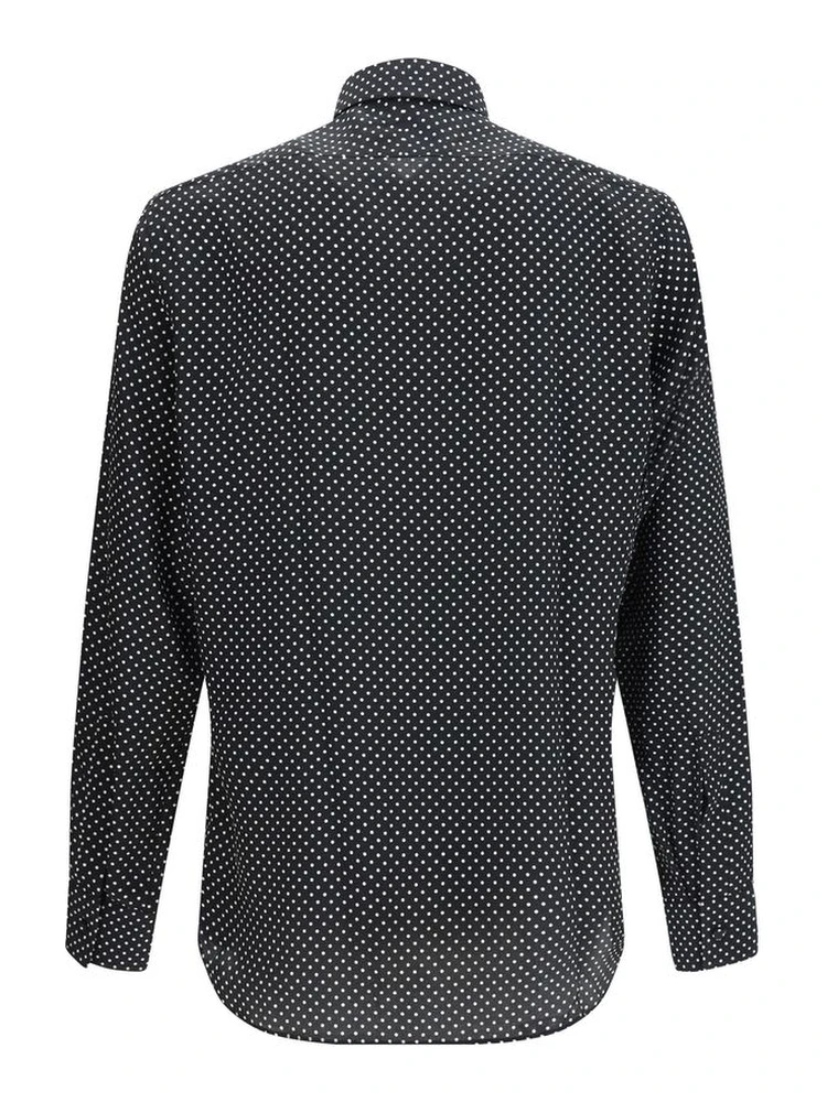 Black Silk Pattern Shirt alternative