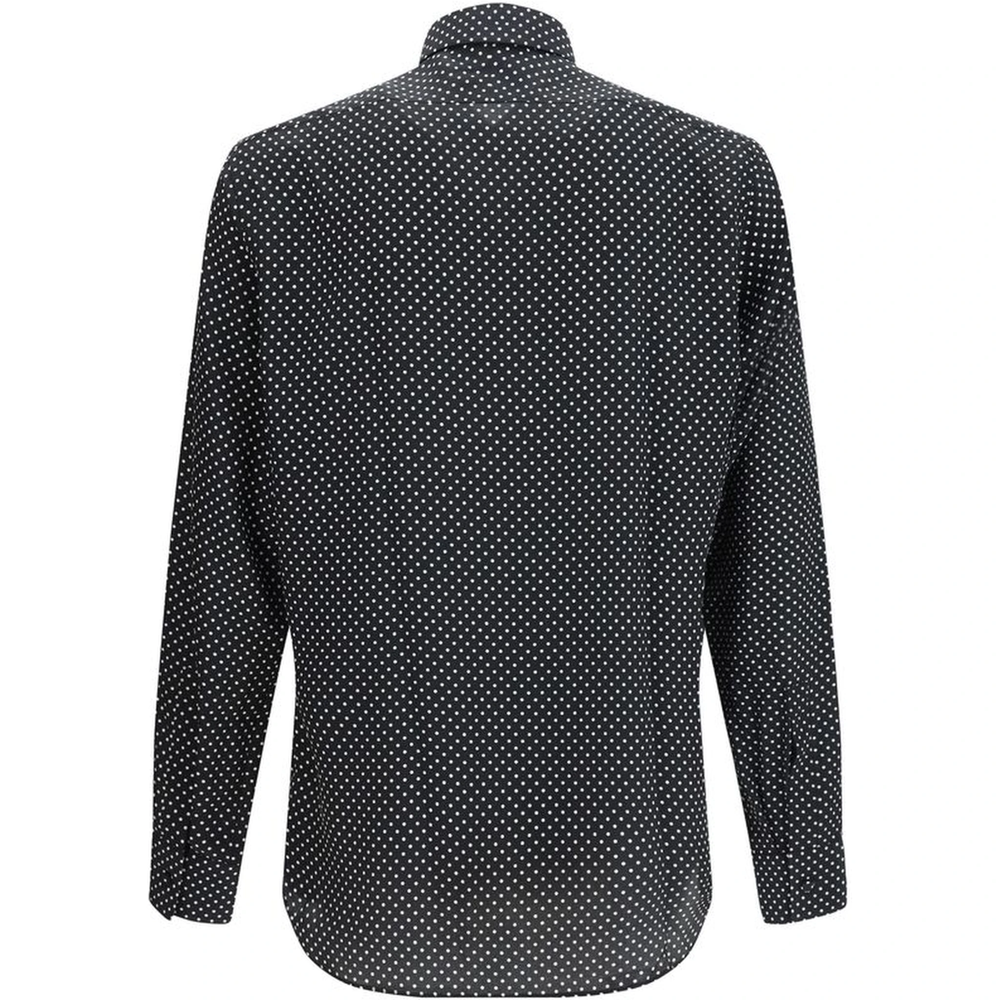 Black Silk Pattern Shirt