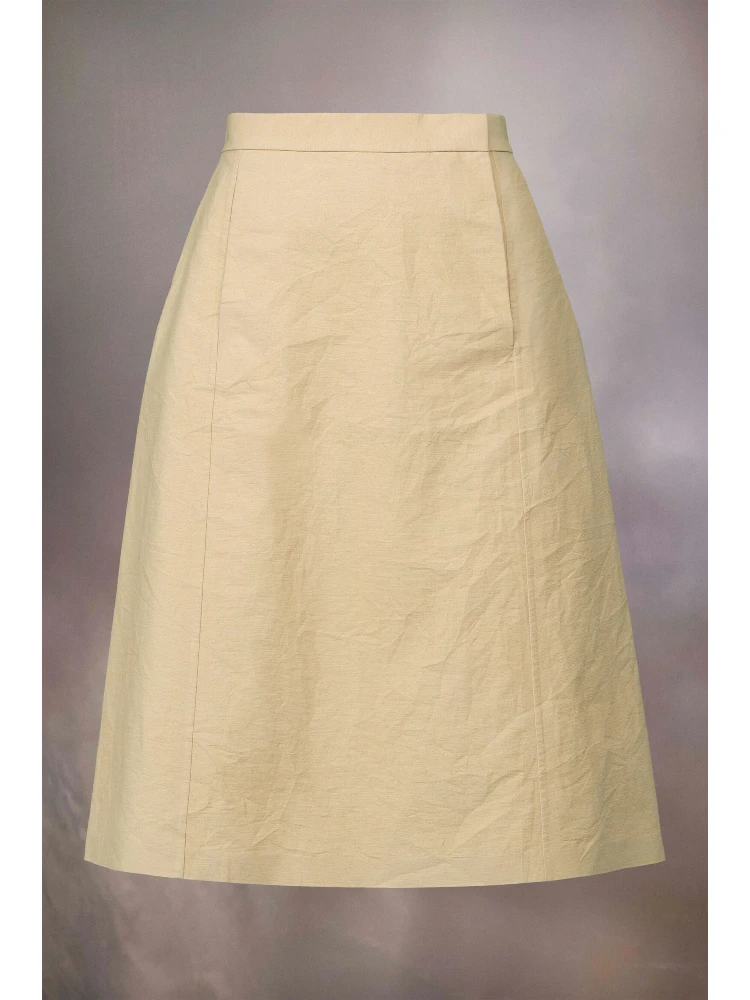 Yellow Fibres Midi Skirt