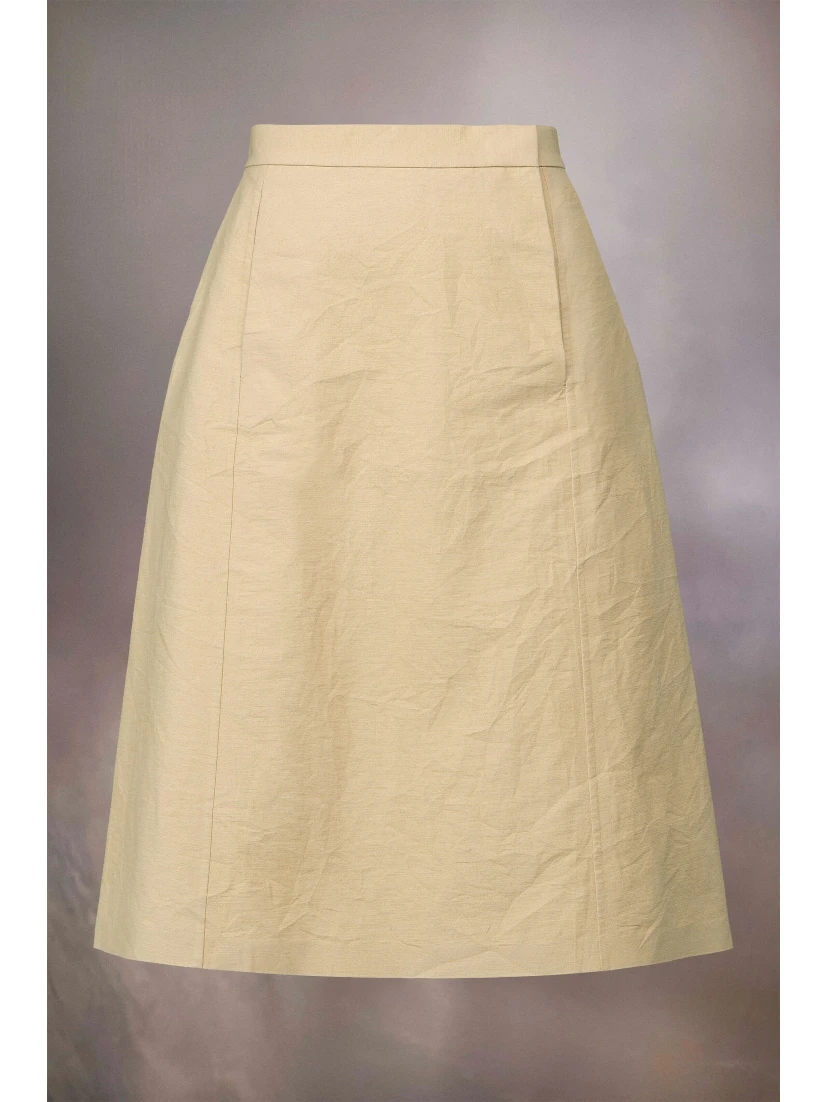 Yellow Fibres Midi Skirt