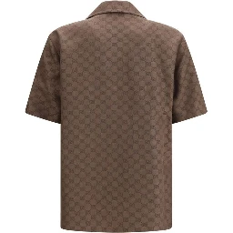 Brown Linen Shortsleeve Shirt