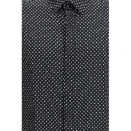 Black Silk Pattern Shirt