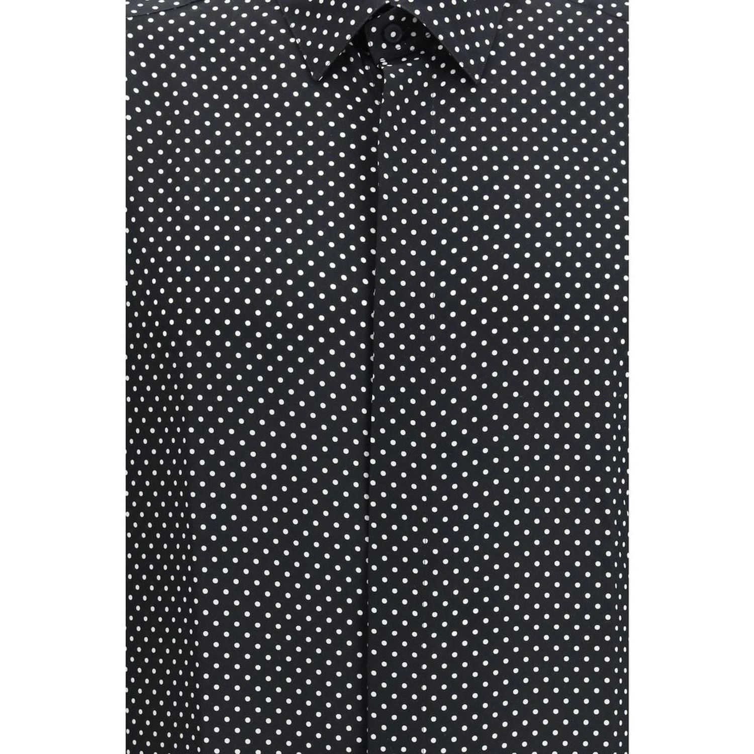 Black Silk Pattern Shirt