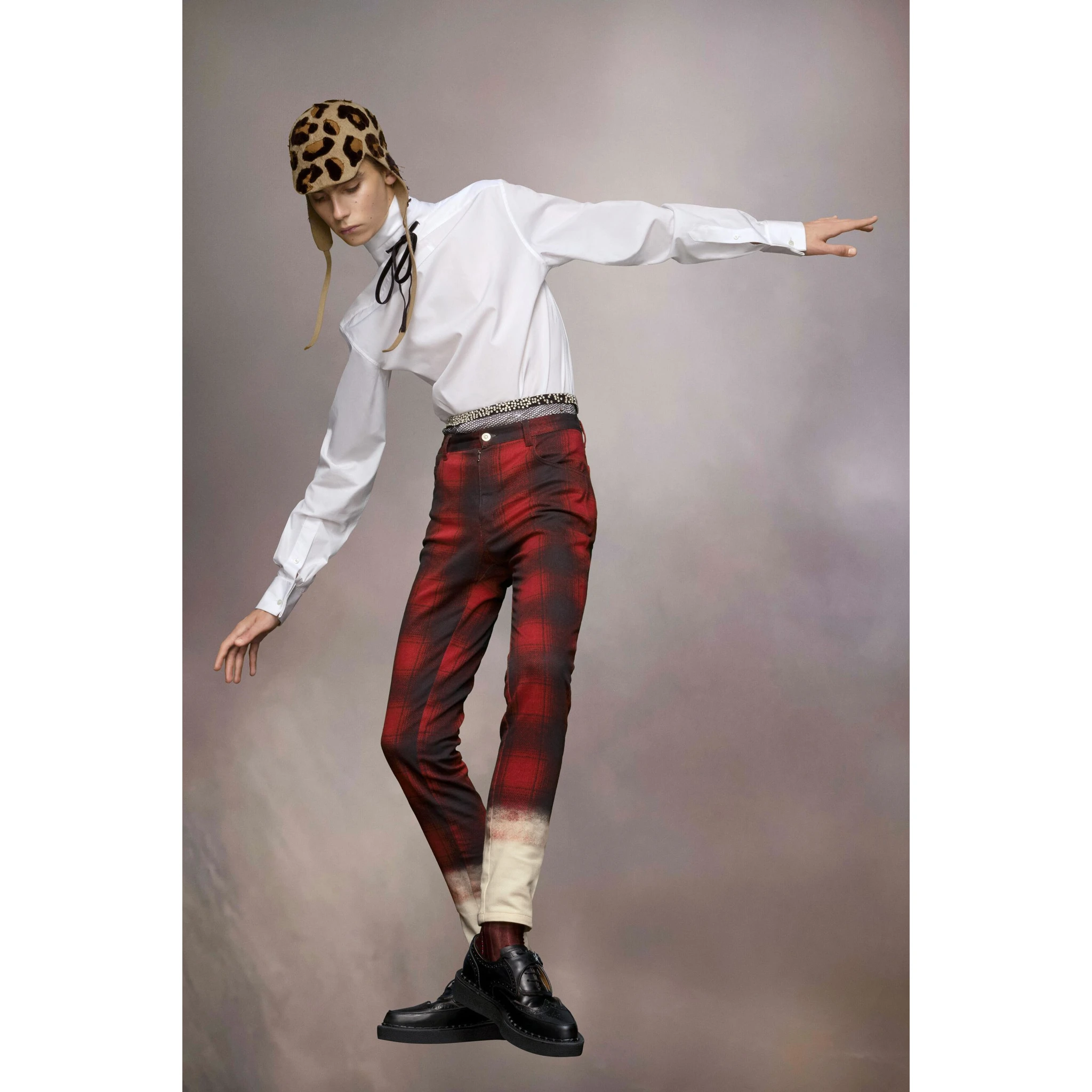 Bicolor Fibres Casual Pants