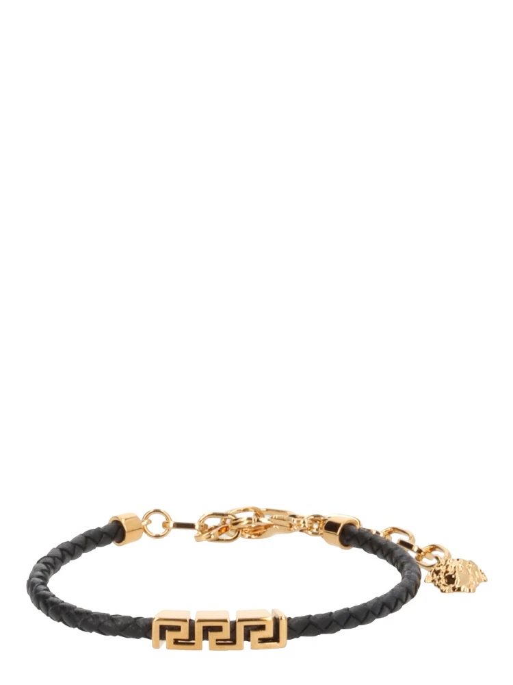 LEATHER BRACELET WITH "GREEK"