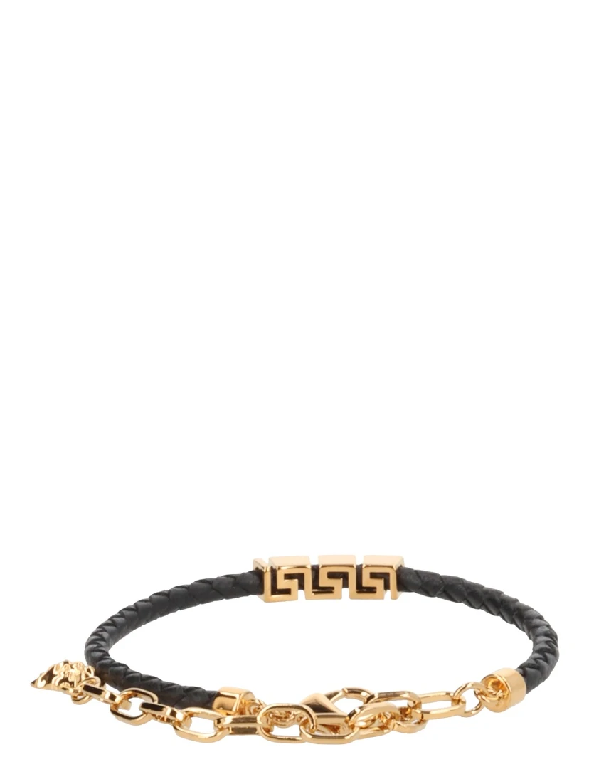 LEATHER BRACELET WITH "GREEK"