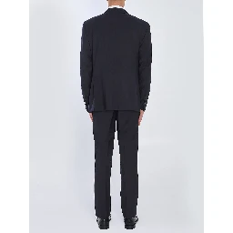 Double-breasted virgin wool suit in Super 110s