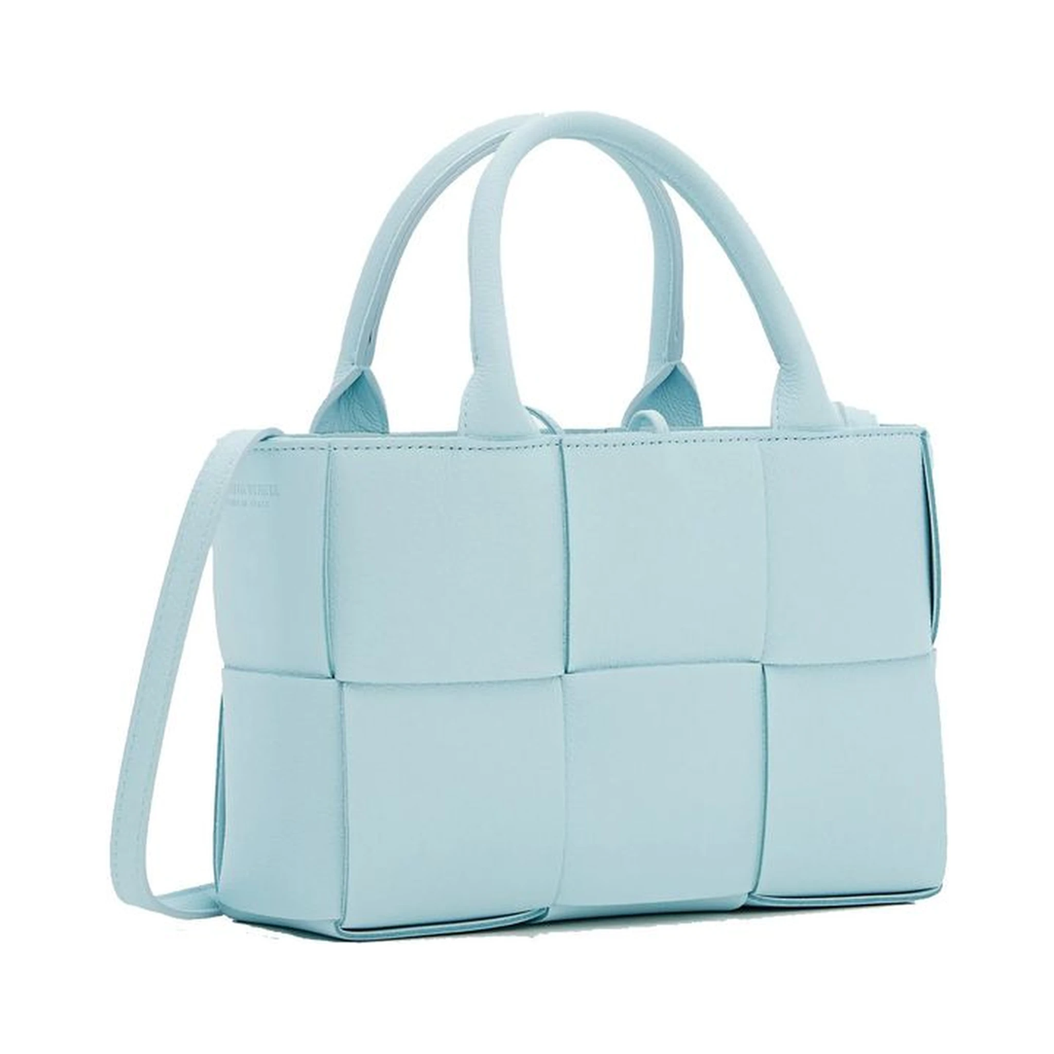 Blue Lamb Leather Tote Bag