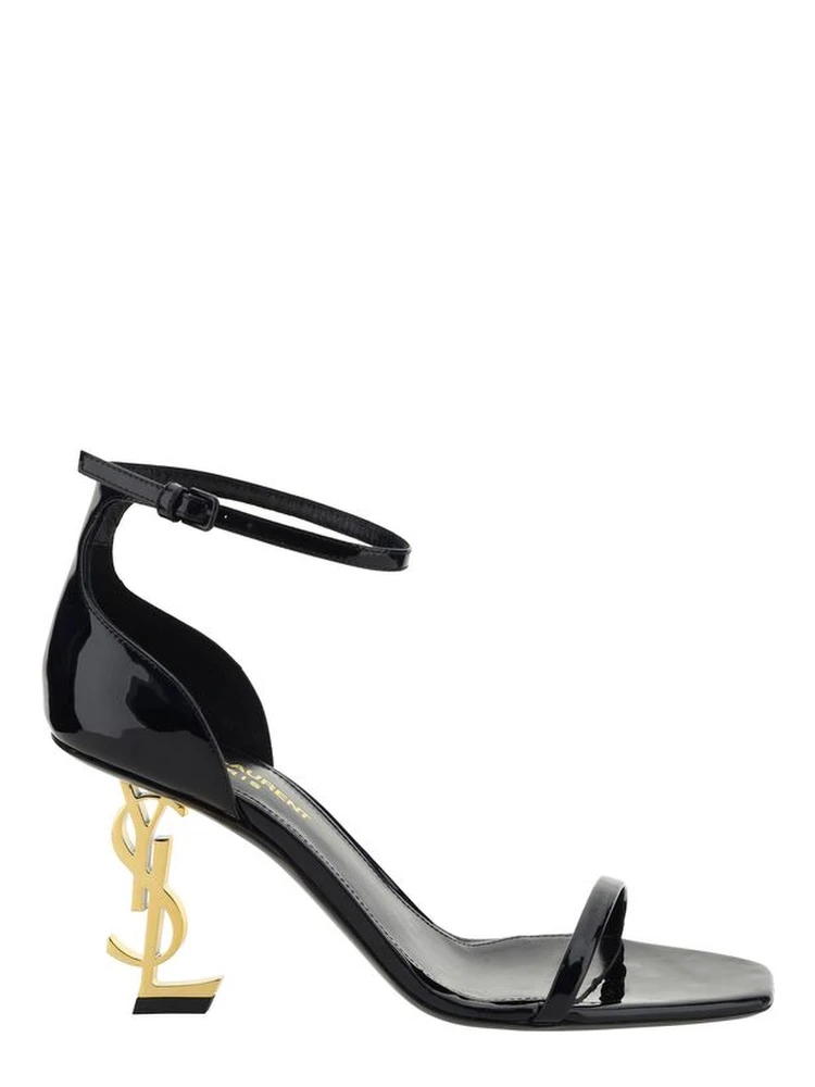 Black Calf Leather Bos Taurus Stiletto Heel Sandals