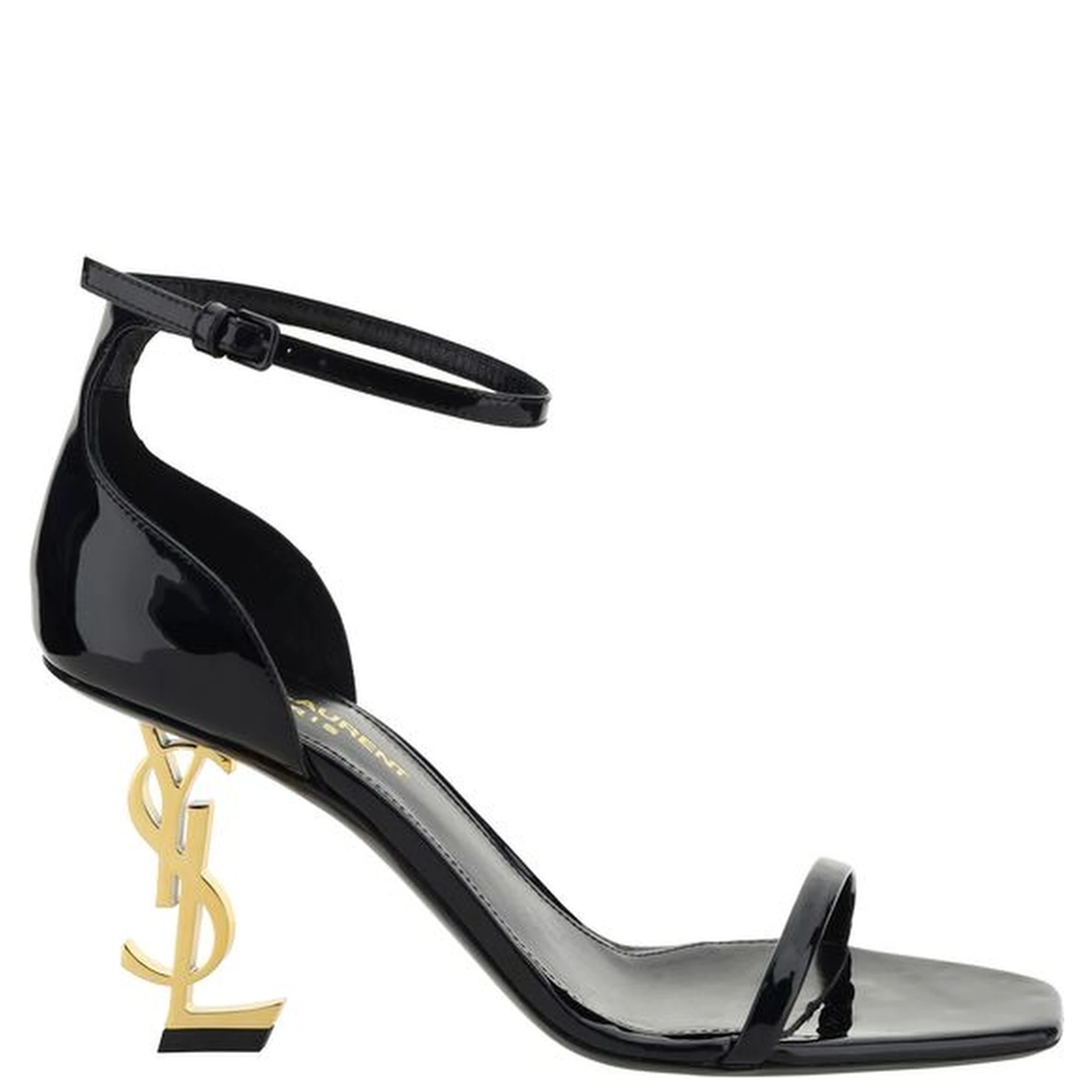 Black Calf Leather Bos Taurus Stiletto Heel Sandals